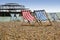 Brighton beach deckchairs west pier sussex england