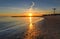 Brighton and Coney Island Beach Sunset