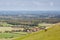 BRIGHTON, EAST SUSSEX/UK - SEPTEMBER 25 : People waking over the rolling Sussex countryside near Brighton East Sussex on Septembe