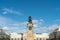 Brighton, England-18 October,2018: The statue of South African War Memorial 1905 for fallen men of Royal Sussex Regiment at