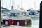Brighton, England. Boats, yachts, and fishing boats moored at Brighton Marina docs