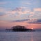 Brighton\'s West Pier at sunset