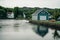 Brigus, Newfoundland, Canada - sep 2022 Small fishing village on a calm, grey day