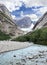 Briksdal glacier and mountain river, Olden - Norway - Scandinavia