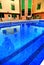 Brilliant blue hotel pool