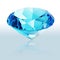 Brilliant blue shiny diamond