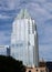 Brilliant blue skies complimenting the amazing architecture of Frost Bank Tower, Austin, Texas, 2018