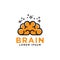 Brilliant brain logo design illustration logotype modern vector template