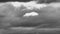 Brilliant Clouds Step in The Cloudy Sky as Monochrome