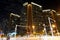 Brilliant Crossroads and Residential Buildings at Night,Wuhan City, Hubei Province, China