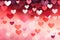 A brilliant display of hearts floating and gliding through the sky, creating a dreamlike scene of love and joy, valentine