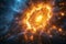 The brilliant explosion of a supernova