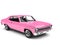 Brilliant pink restored vintage fast muscle car