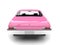 Brilliant pink restored vintage fast muscle car - back view