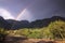 A brilliant rainbow over the outskirts of Tucson