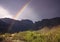 A brilliant rainbow over the outskirts of Tucson