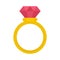 Brilliant ring icon, flat style