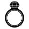 Brilliant ring icon, simple style