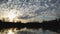 Brilliant Sunrise Clouds over Lake Medium Shot Timelapse