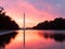 Brilliant sunrise over reflecting pool DC