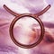 Brilliant zodiac horoscope Taurus symbol. 3D rendering