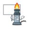 Bring board bunsen burner isolated with the cartoon