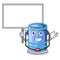 Bring board cylinder bucket Cartoon of for liquid