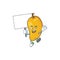 Bring board fresh mango character cartoon with mascot