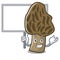 Bring board morel mushroom character cartoon