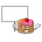 Bring board pancake with strawberry character cartoon