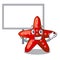 Bring board red starfish isolated with the character
