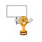 Bring board soccer trophy isolated with the cartoon
