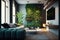 Bringing Nature Indoors: A Vertical Wall Garden for Your Interior. Generative Ai