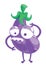 brinjal character. Vector illustration decorative design