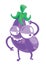 brinjal character. Vector illustration decorative design