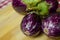 Brinjal, Eggplant, or  Aubergine, on Wooden Background