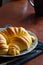 Brioche Croissants, Leavened Portuguese Pastries on Kitchen Table