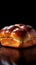 Brioche delight Delicious brioche on a dark background with text space