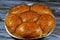 Brioche sweet buns, a bread of French origin whose high egg and butter content gives it a rich and tender crumb, light and