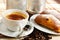 Brioches, caffee and Cappuccino