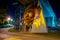 Brisbane, Australia - Baby face graffiti painting under the bridge
