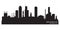 Brisbane Australia city skyline vector silhouette