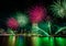 BRISBANE, AUSTRALIA, DEC 23 2016: Colorful fireworks over night