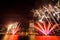 BRISBANE, AUSTRALIA, DEC 23 2016: Colorful fireworks over night