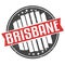 Brisbane Australia Round Travel Stamp. Icon Skyline City Design. Seal Tourism Ribbon.