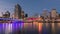 Brisbane CBD with skyscrapers reflecting in Brisbane river at night