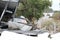 BRISBANE IPSWICH FLOODS QUEENSLAND AUSTRALIA MARCH 4th 2022 -Damage and Debris left behind at Colleges Crossing Recreation Park on