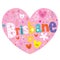 Brisbane lettering decorative type heart shaped design