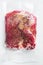 Brisket flat cut, raw beef brisket meat,with ingredients for smoking  making  barbecue, pastrami, cure, vacuum sealed ready for