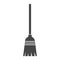 Bristle broom with stick icon